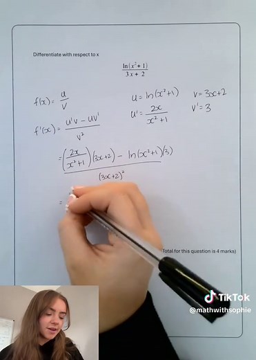 Mastering the Quotient Rule in A Level Maths