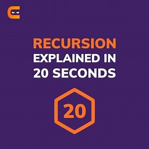 Having difficulty in understanding what Recursion is all about? We've got you covered with this quick 20-second video. Do check it out! Don't forget to register for our #COVIDFundraiser Live Masterclass on Recursion, happening this Saturday, from 1 PM to 4 PM. Register here: https://bit.ly/3uLNFlm #CovidHelp #InThisTogether #CodingNinjas | Coding Ninjas | Facebook