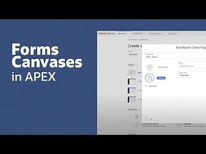 Forms Canvases in APEX