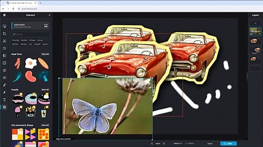 Pixlr X Section 43 Image Import Options