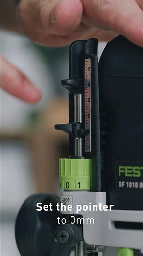 It's easy to set the depth of cut on your Festool router OF 1010 R.