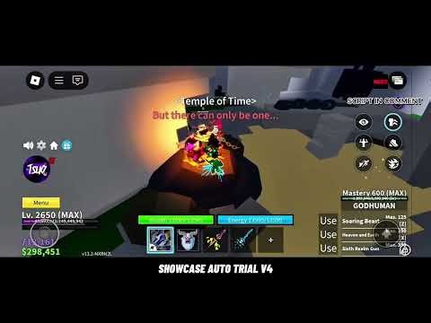 Free Blox Fruit Script For V4 Trial (Auto Trial, Auto Kill Player, Auto Train,vv) - Tsuo Hub