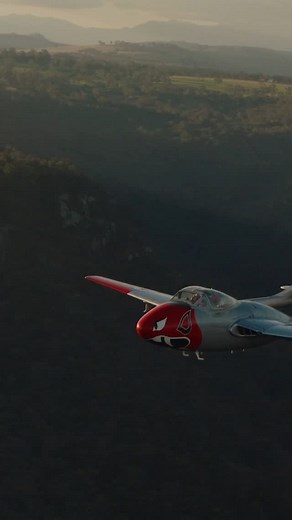 Vampire Vibes!🧛🔥Paul Bennet in the new @paulbennetairshows De Havilland Vampire cruising the hills of Scone! VH-T55 is currently the only flying Vampire in Australia. #aerorefuellers @avplan_efb @aircraftspruce @aerohunteradventureflights #lyconengines @aircraft_restoration @fly_wat @concorde @dynonavionics @flywat @avplan_efb tempest @icomaustralia @tempestaerogroup @trojanfreight #avgeek #avgeeks #aerobatics #paulbennetairshows #paulbennet #pilot #fly #flying #airplane #aircraft #aviation #p