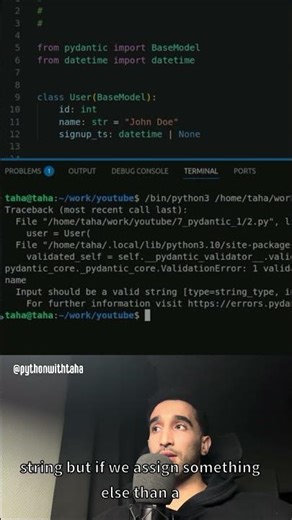 Data validation with Pydantic in #python