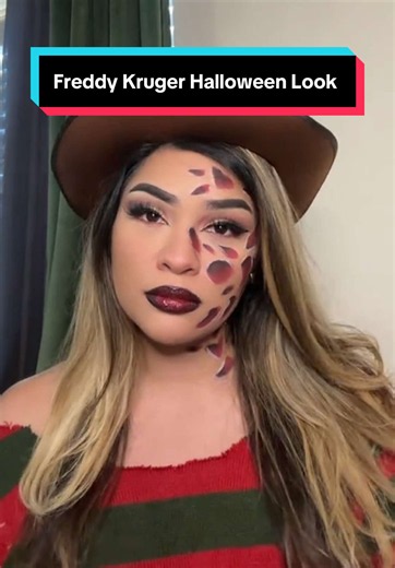 Don’t fall asleep..🔪🖤 #freddykruger #halloweenmakeup #halloween #easyhalloweenmakeup #halloweenlook