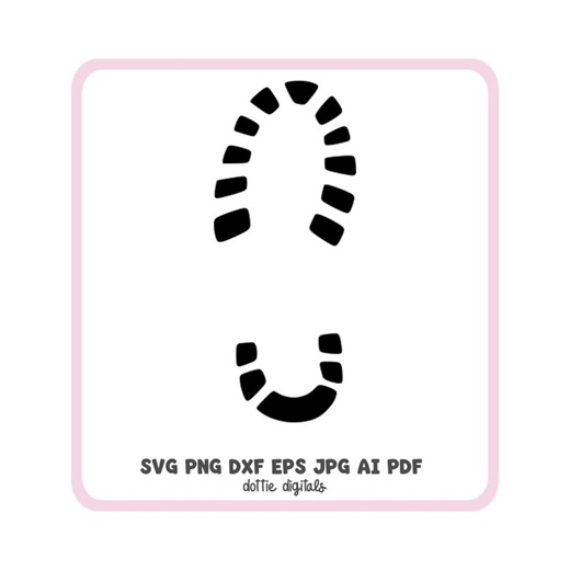 Boot Print SVG PNG DXF, Footprint Santa Holiday Cut File, Christmas Cricut & Silhouette Design - Etsy