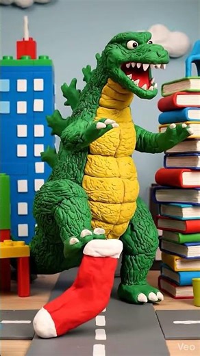 Godzilla vs Tiny Apartment – Claymation Bedroom Chaos Attack
