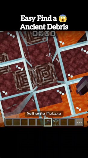 How to Easy Find a Ancient Debris 😱 #minecraft #shorts