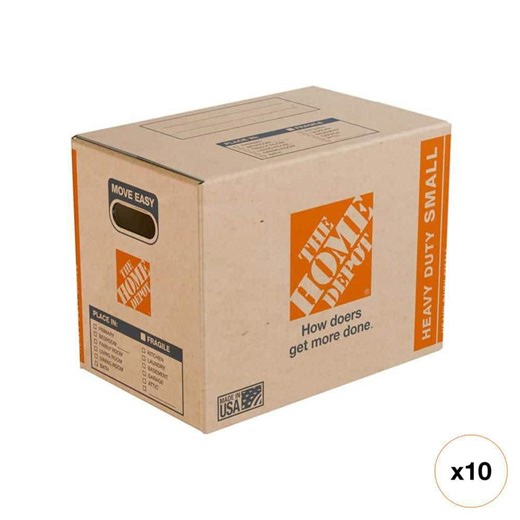 The Home Depot Small Heavy Duty Moving, Shipping, Packing Box with Handles - The Home Depot