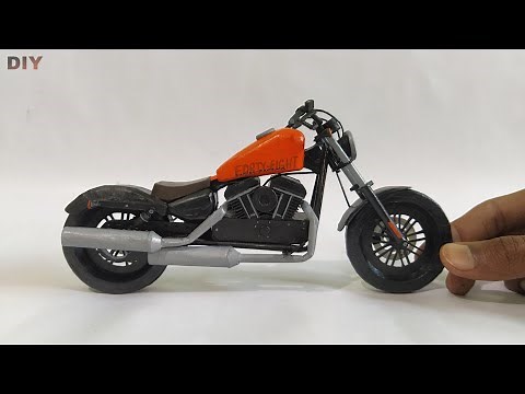 How to make bike with paper - HARLEY DAVIDSON 48