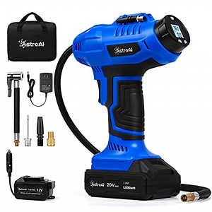 Get Handheld Cordless Air Compressor 160 PSI with Rechargeable Battery | AstroAI
