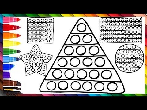 How to Draw Shapes POP IT | Easy & Satisfying POP IT Drawing for Kids