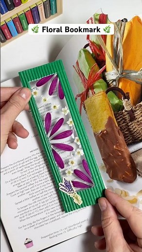 🌿 How to Make Floral Bookmark • Cute Handmade Gift Idea #crafts