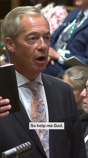 Nigel Farage sworn in to House of Commons as Clacton MP