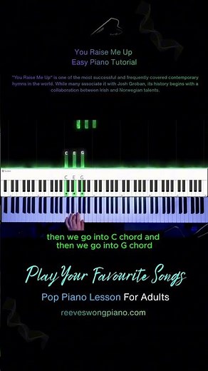 You Raise Me Up - Easy Piano Tutorial