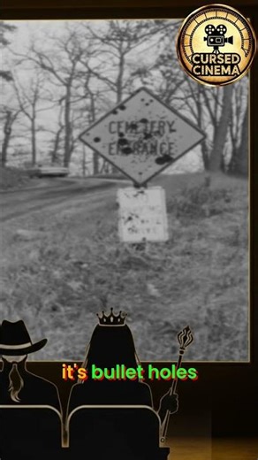 Blood or Bullet Holes? The Cemetery Sign Debate! #shorts