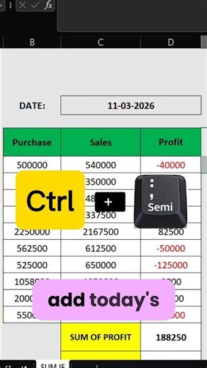 Today's date in Excel, current date in excel | shirtcuts #excel #excelbeginners #exceltips