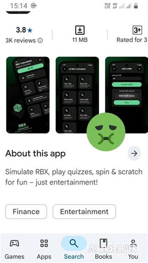 rbx calculator app is fake don't install this app you can't get robux coins,. (roblox)