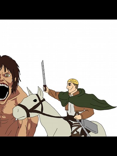 Erwin loses arm scene Attack on Titan animation - Erwin Smith arm loss