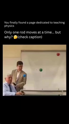 Physics reels on Instagram: "follow @seriousphysics for more 🧬 Each rod has a specific natural frequency, determined by its length, material, and shape. When the man shakes the base at various frequencies, only the rod whose natural frequency matches the applied frequency will enter resonance. This means it will absorb energy efficiently and vibrate with greater amplitude. The other rods stay nearly still because the driving frequency does not match their natural frequencies, so they do not res