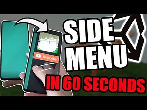 How to make slidable side menu | Unity in 60 seconds
