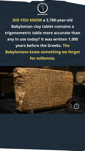 Babylonians were doing trigonometry while most of the world was hunting #ancientcivilization