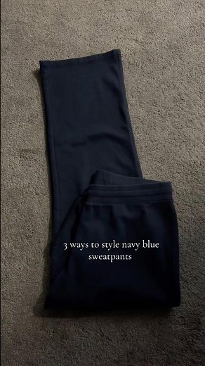 3 ways to style navy blue sweatpants