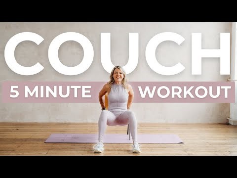 5 Minute COUCH Workout | No Equipment Needed
