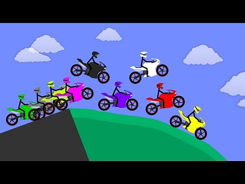 Stickman Motorcycle Race in Algodoo