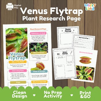 Venus Flytrap Plant Research Project | Carnivorous Plants Informational Writing