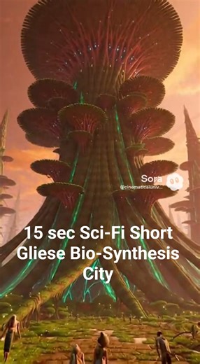 15 sec Sci-Fi Short | Gliese Bio-Synthesis City #scifivisuals #space #universe #shorts