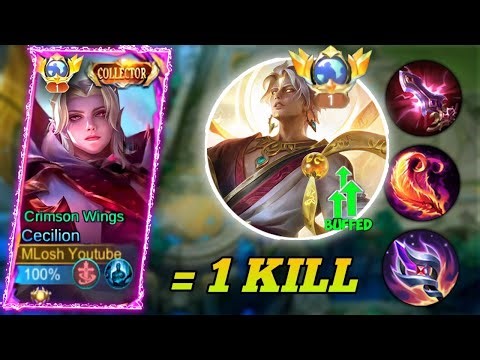 Cecilion Hard Game Gameplay - TOP GLOBAL CECILION BEST BUILD AND EMBLEM