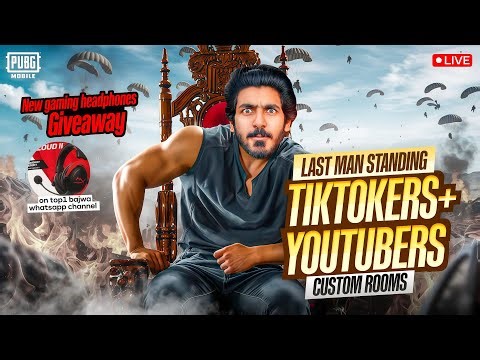 NEW GAMING HEADPHONE GIVEAWAY MUST JOIN US AJJ TIKTOKERS + YOUTUBERS CUSTOM ROOMS | PUBG MOBILE