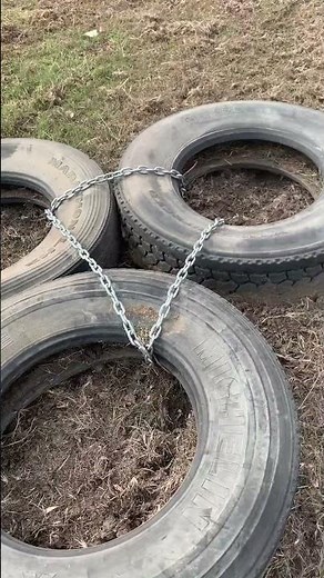 Home made truck tire drag harrow.