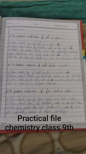 class 9th practical file science lab manual chemistry
