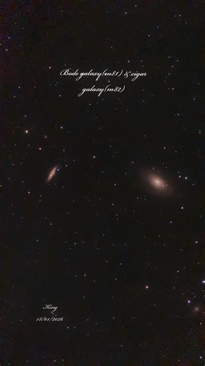 I pointed my telescope at bode galaxy(m81) and cigar galaxy(m82) #galaxycluster #deepspace #universe