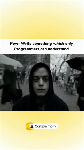 Campusmonk | Coding | Apti | Career on Instagram: "Write 👨‍💻👩‍💻 . . Follow @hustlewithcampusmonk 🔥 . . Keywords : coding meme, programming meme, developer jokes, debugging humor, software meme, tech jokes, coding life, programming life, funny coder, software developer meme, coding problems, code vs reality, programmer struggles, coding challenge, coding fun Hashtags : #codingmeme #programmingmemes #codinghumor #developerlife #programmingjokes codinglife techmemes funnycoders debugging softw