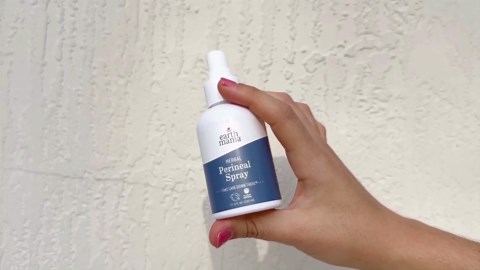 Earth Mama Herbal Perineal Spray | Safe for Pregnancy and Postpartum Recovery, Witch Hazel Natural Cooling Spray For After Birth Feminine Care Essentials, No Benzocaine or Butane, 4-Fluid Ounce