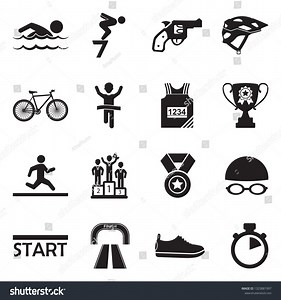 Triathlon Icons Black Flat Design Vector Stock Vector (Royalty Free) 1325881997 | Shutterstock