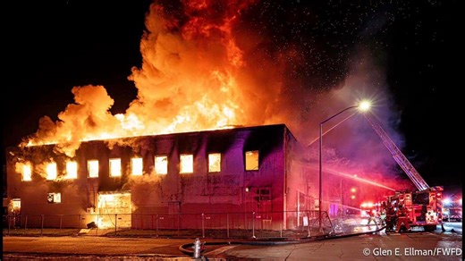 Fort Worth sees second warehouse fire in two weeks in the same block