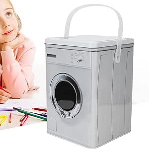 Laundry Powder Box, Detergent Powder Storage Box Washing machine Portable Cute Adhesive Tapes Stationery Socks Container Organizer with Handle