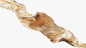Flowing wave cloth, 3d rendering.