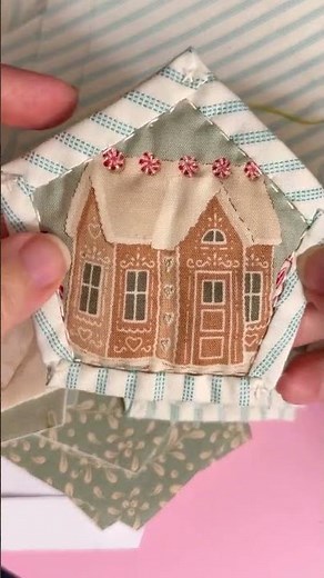 Stitching glimmers with Tilda Merry Little Christmas fabric