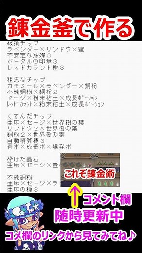 錬金釜レシピ随時更新中 【Alchemy Factory】