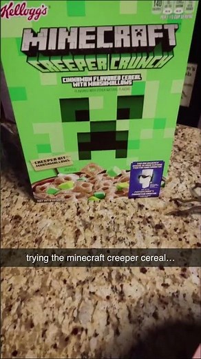 Minecraft Creeper Cereal Taste Test!