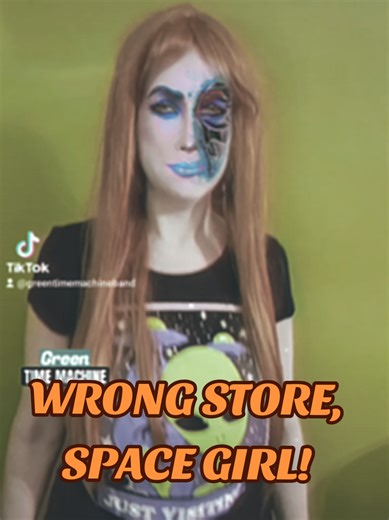 Space Girl Walks Into a Store… and Chaos Ensues 🚀🍗 #SpaceGirl #SpaceFriedChicken #GreenTimeMachine #IndieArtist #ViralSounds