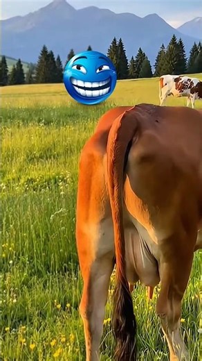 Cow Farts Unexpectedly 😂 | Funny Farm Moment Caught on Camera. #FunnyAnimals #CowVideo #FarmLife