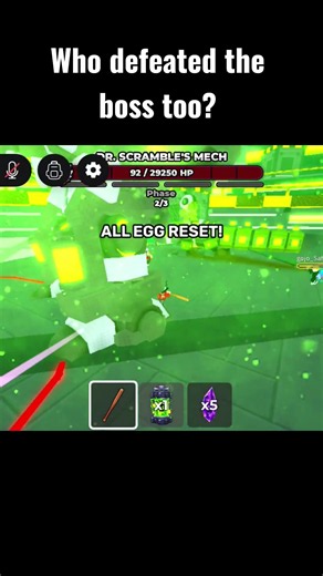 Did u kill the boss too? #roblox #gaming #stealanegg