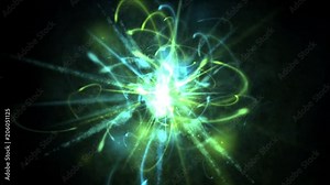 4k Abstract fireworks particle,galaxy explosion launch rays light background,rotation energy space,modern tech field,Science fiction scene,electronic atomic technology.