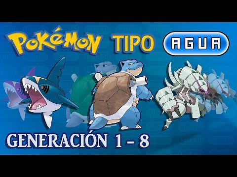 Todos los Pokémon Tipo Agua - Comparación Shiny (Variocolor) Gen 1-8